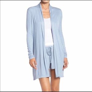 NWT Barefoot Dreams Luxe Ribbed Jersey Cardigan.